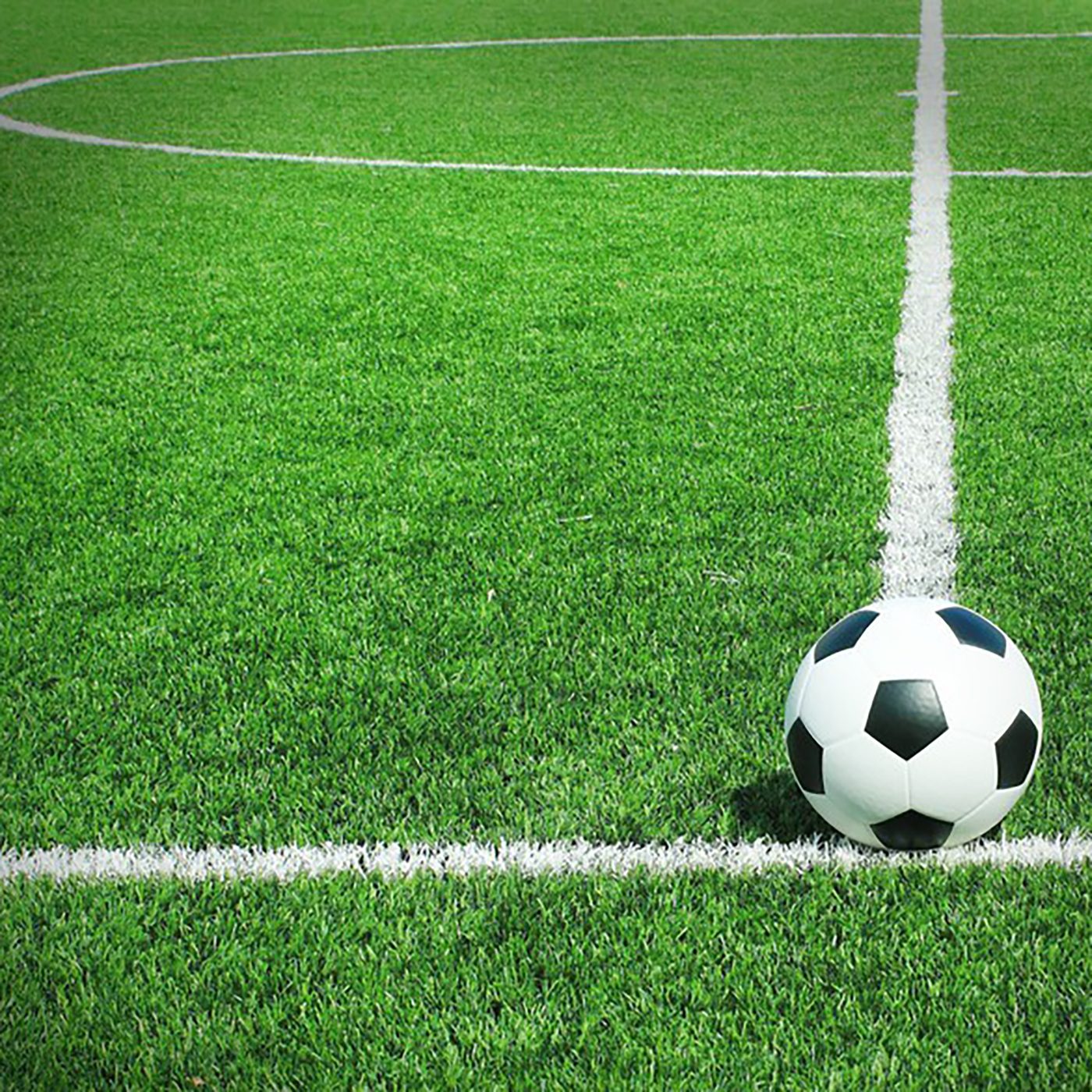 Soccer football field stadium grass line ball background