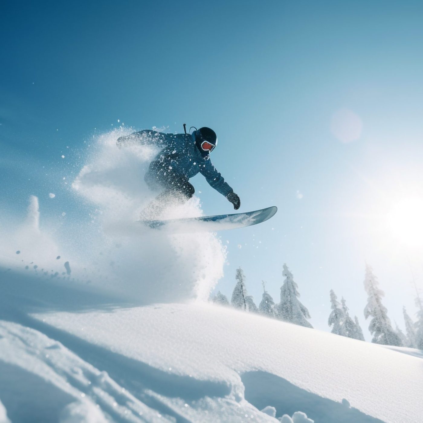 Men snowboard in extreme winter sport adventure generated by artificial intelligence